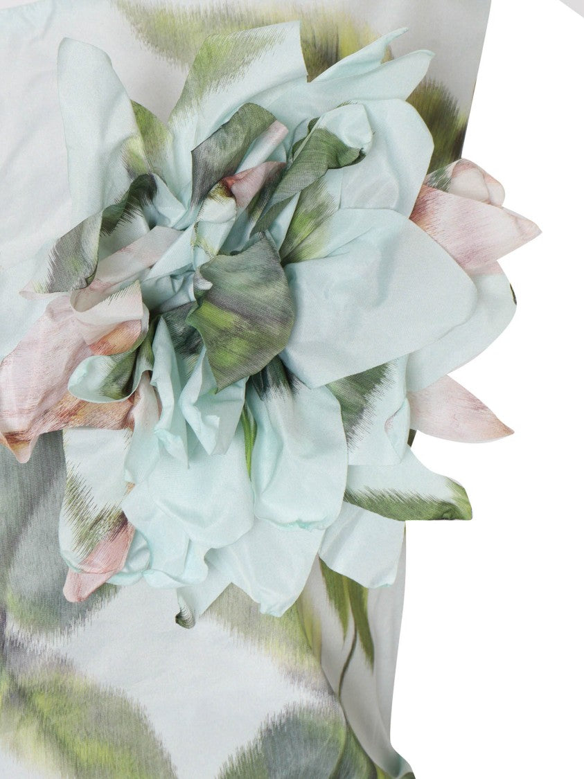 Clips Off-The-Shoulder Taffeta Evening Dress