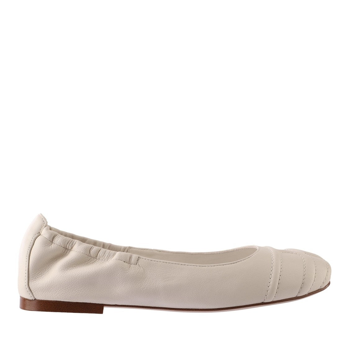 Högl Beige Daisy Minimalist Leather Ballet Flats