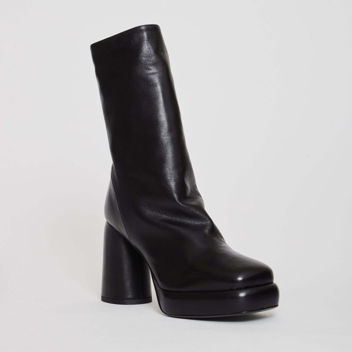 Halmanera Black Leather Ankle Boots