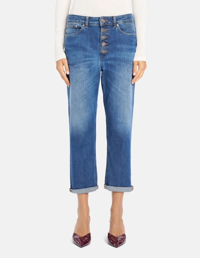 Dondup Straight-Leg Jeans With Mid-Rise Waist And Timeless Finish