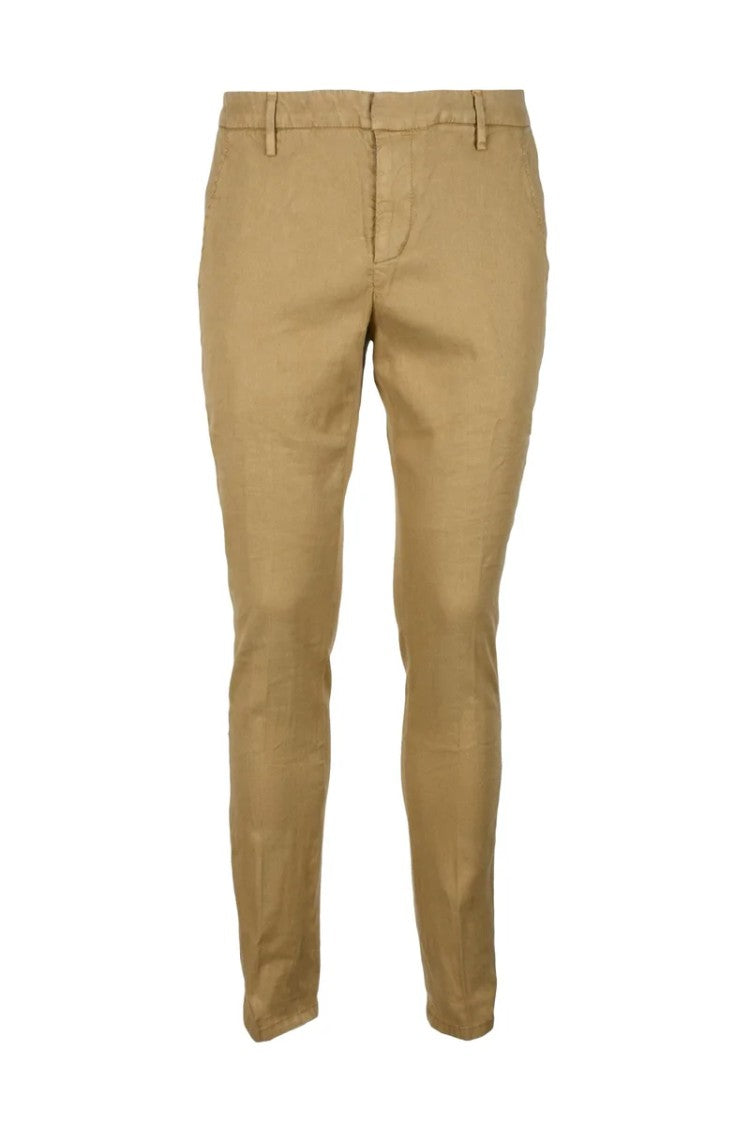 Dondup Gaubert Trousers Beige Linen Lyocell