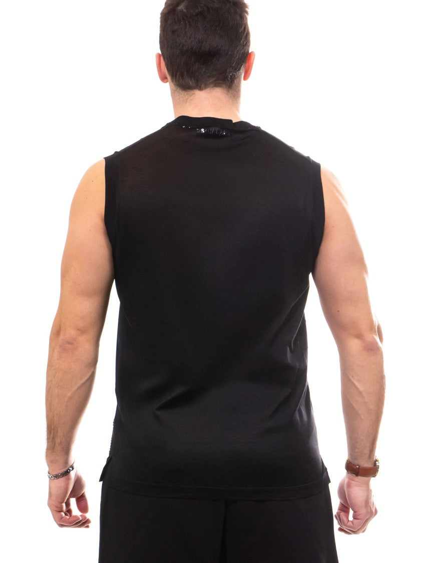 Dsquared2 Fitted High-Neck Sleeveless T-Shirt