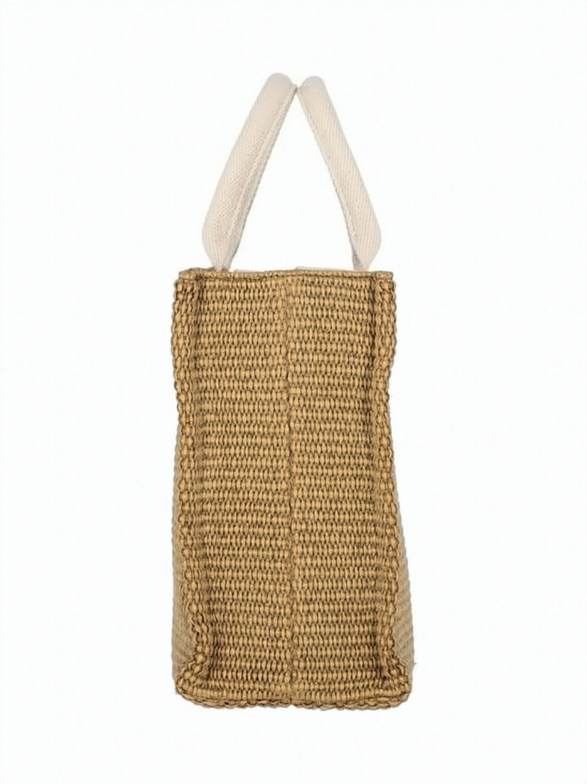 Marni Textured Woven Tote Bag With Detachable Strap
