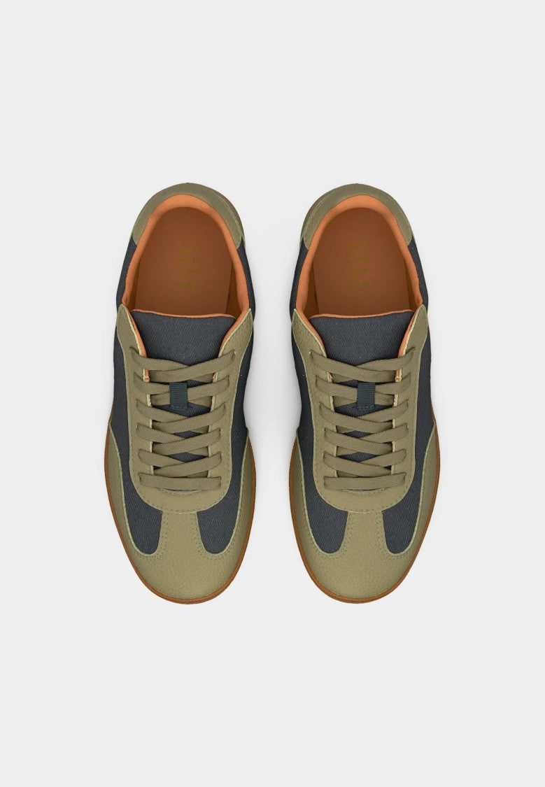 Max Mara Gray Bicolor Bovine Leather Sneakers