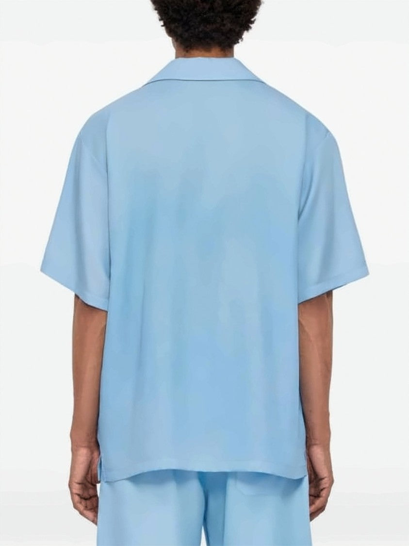 Msgm Relaxed Fit Short-Sleeve Shirt With Camp Collar