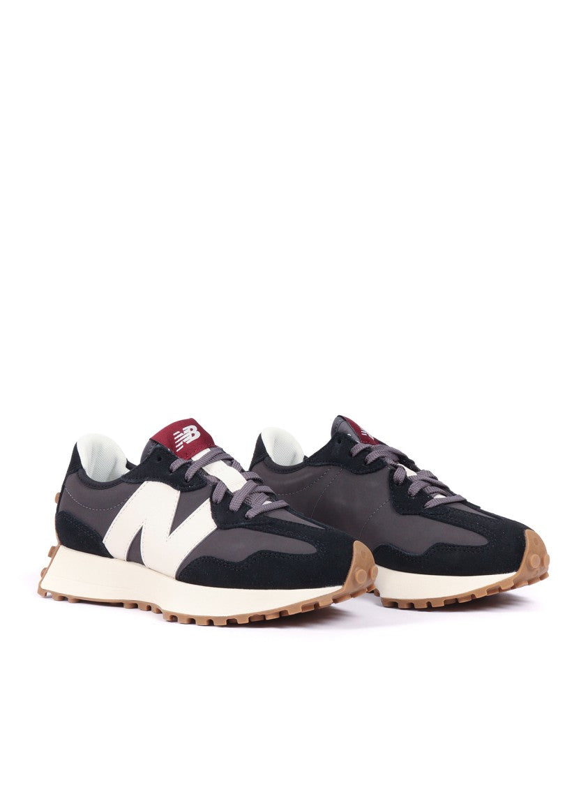 New Balance Black Suede Leather Contrast Sneakers
