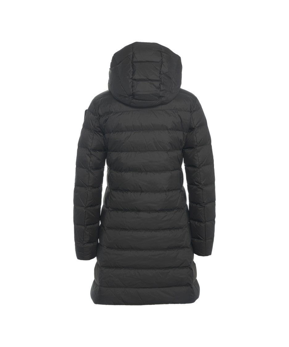Blauer Quilted Down Coat With Integrated Hood And Two-Way Zipper