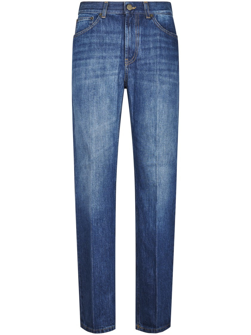 Dondup Straight-Leg Denim Trousers With Signature Branding