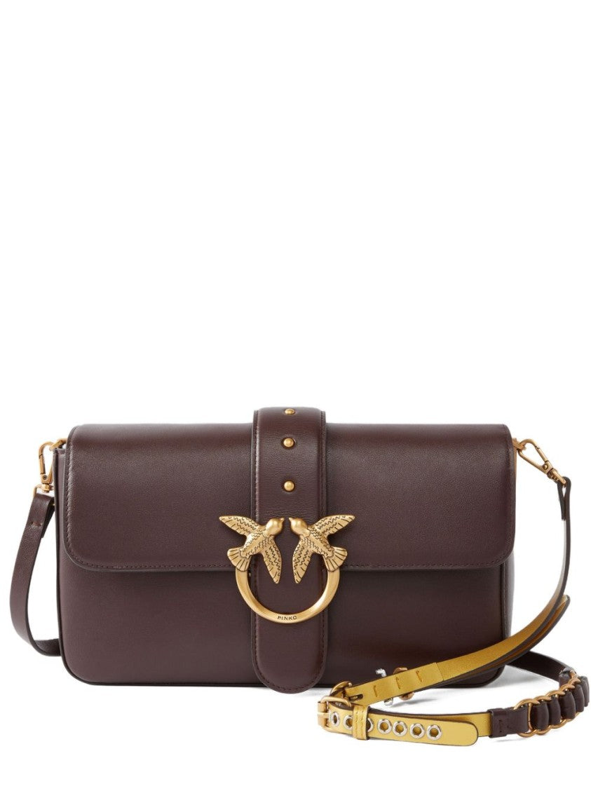 Pinko Rectangular Leather Shoulder Bag