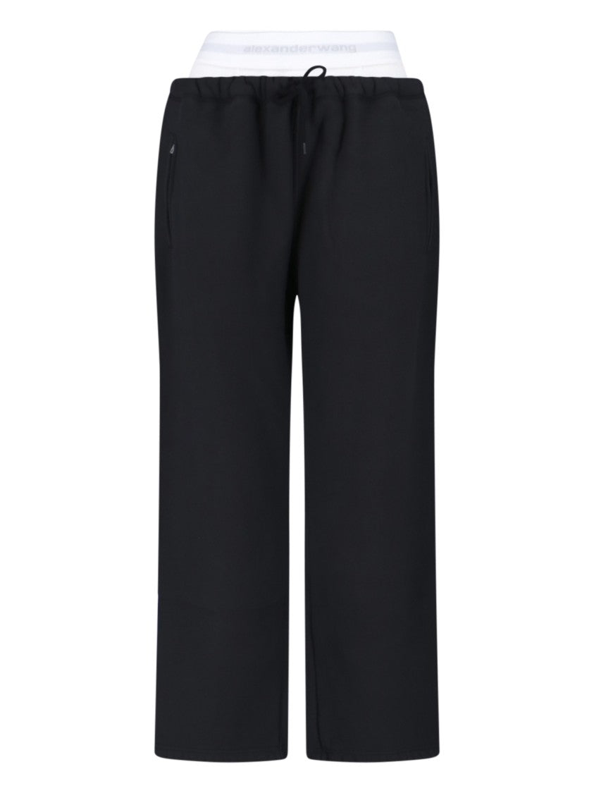 Alexander Wang High-Waisted Wide-Leg Sweatpants