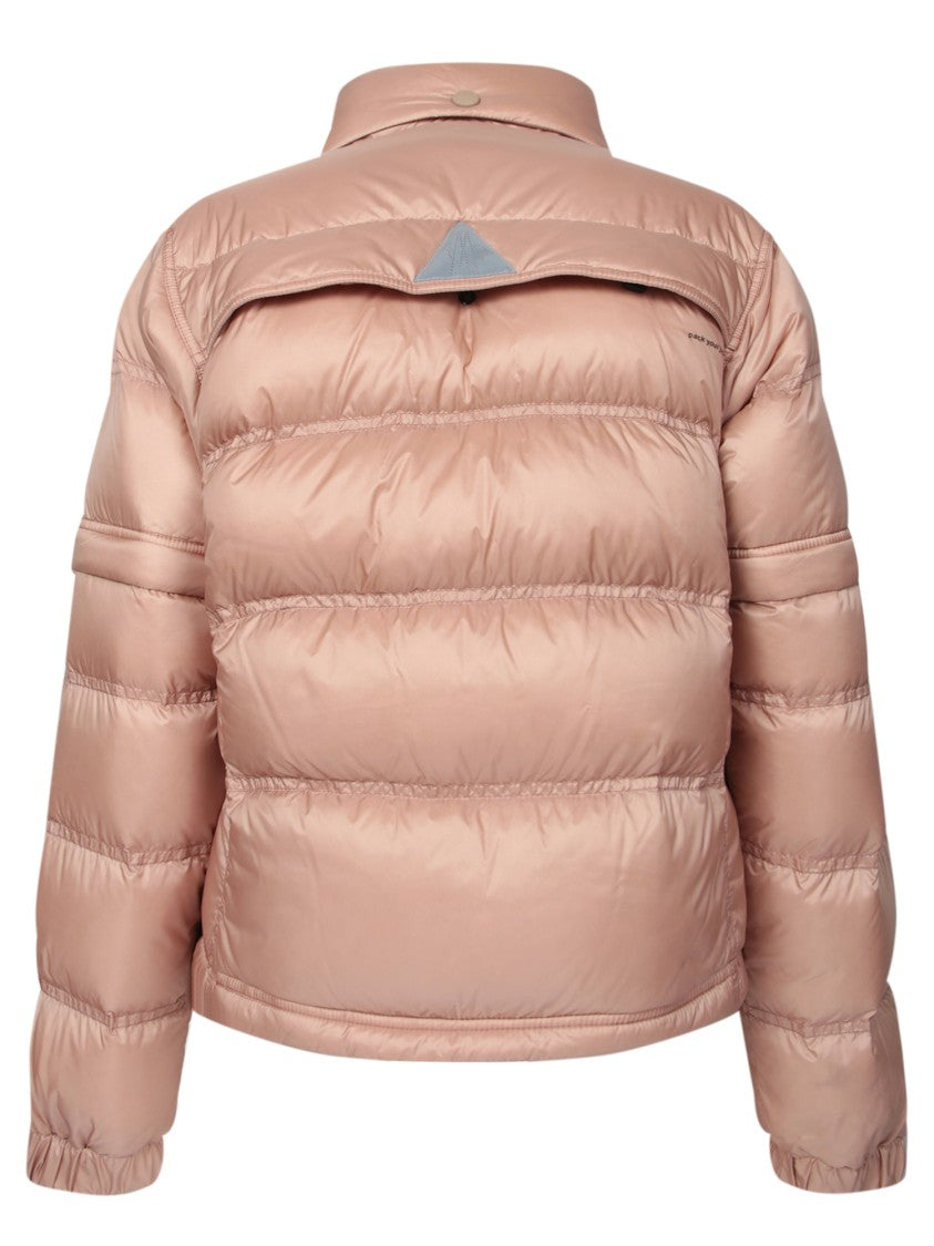 Moncler Grenoble Pink Down Jacket With High Collar