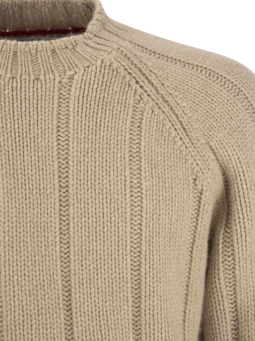Brunello Cucinelli Flat-Ribbed Cashmere Sweater