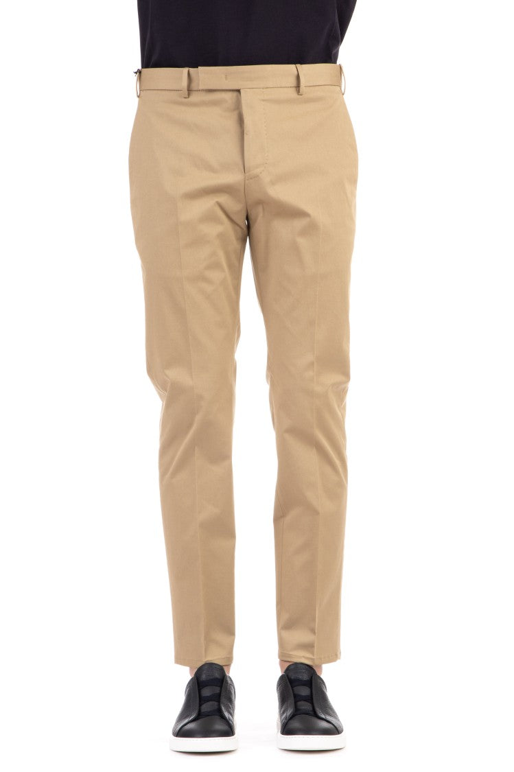 Pt Torino Comfort Fit Ten Cotton Trousers