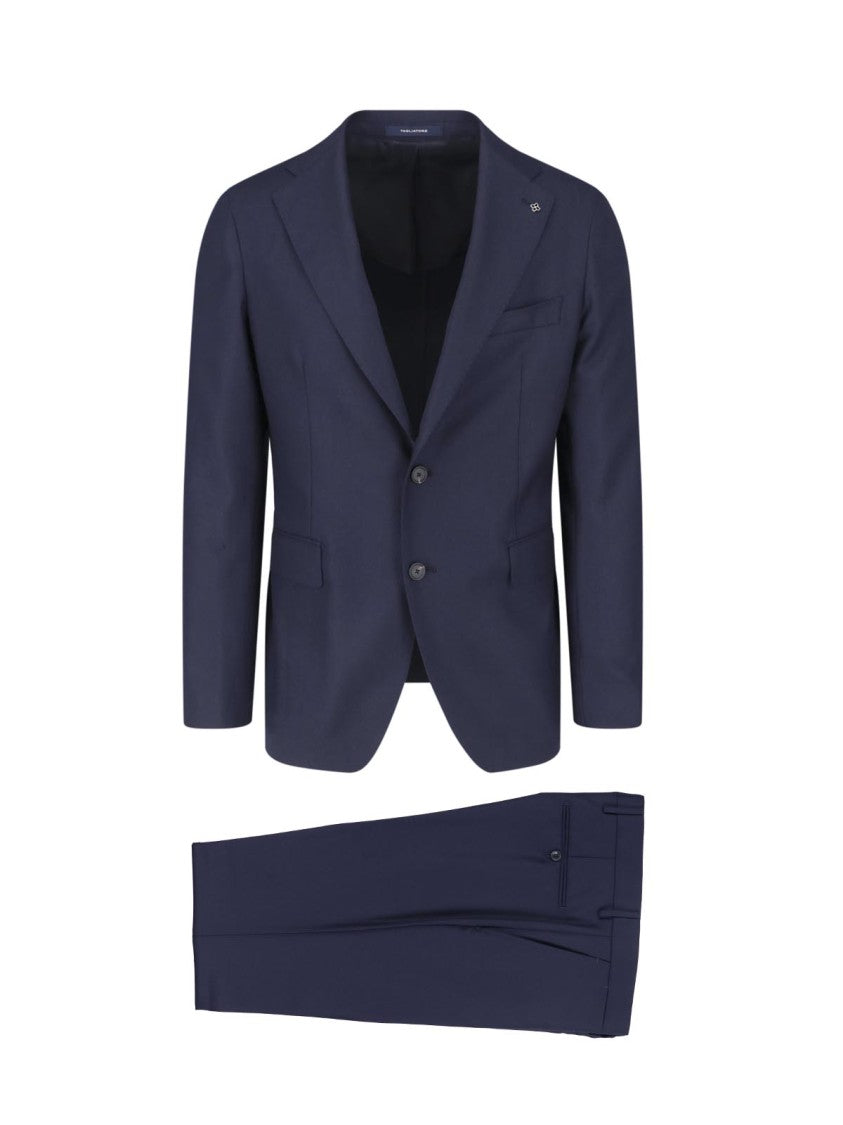 Tagliatore Navy Blue Tailored Blazer And Trousers Suit