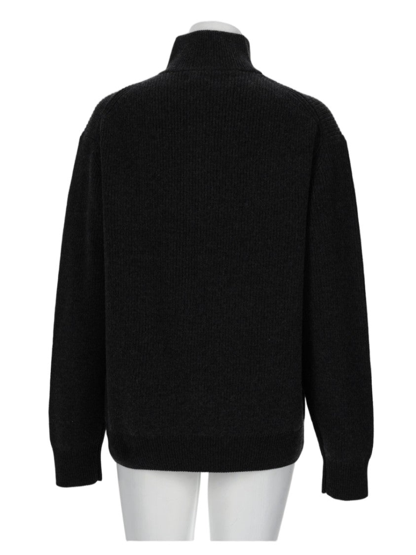 J. W. Anderson High-Neck Buckle Wool-Cotton Sweatshirt