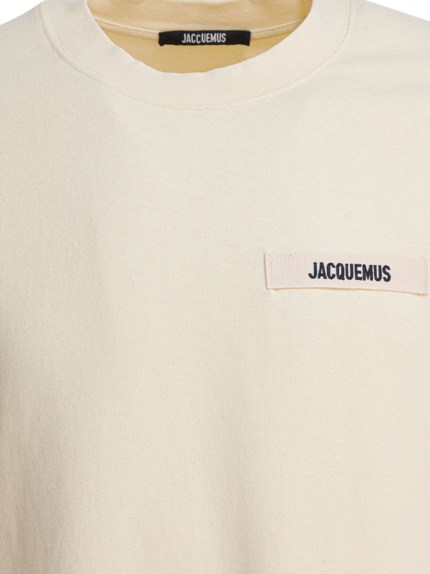 Jacquemus Gros Grain Logo T-Shirt With Ribbed Crew Neck