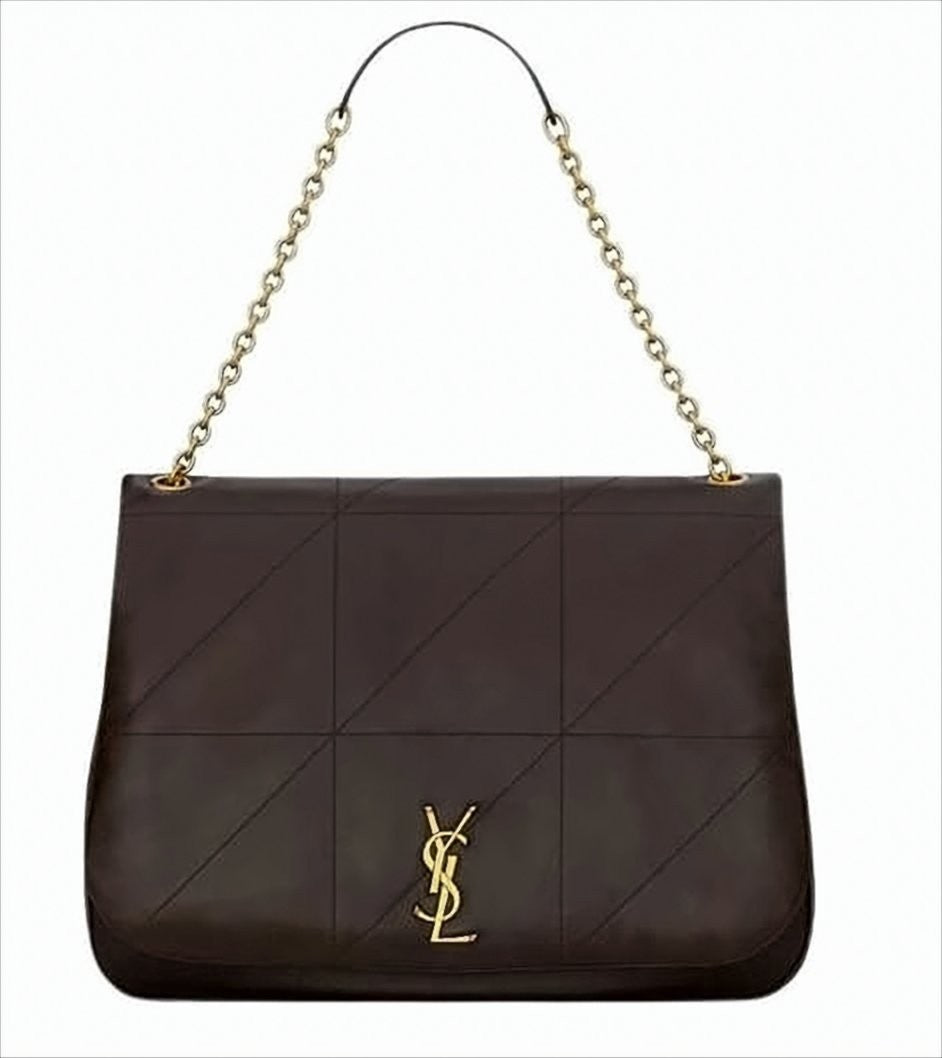 Saint Laurent Geometric Quilted Calf Leather Shoulder Bag