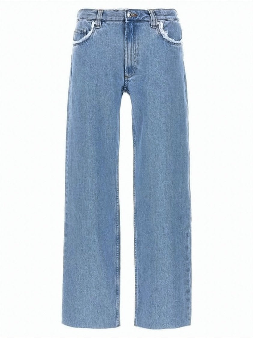 A.P.C. Light Blue Distressed Denim Pants