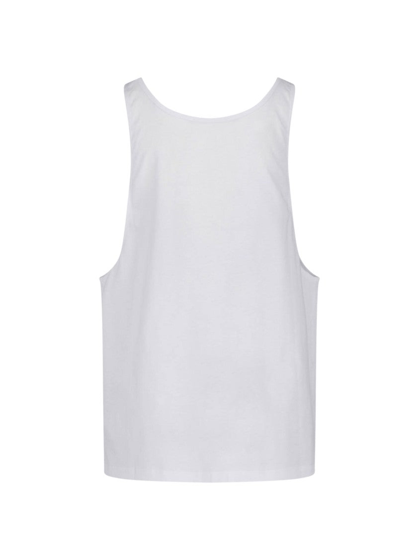 Stella Mccartney White Printed Cotton Tank Top