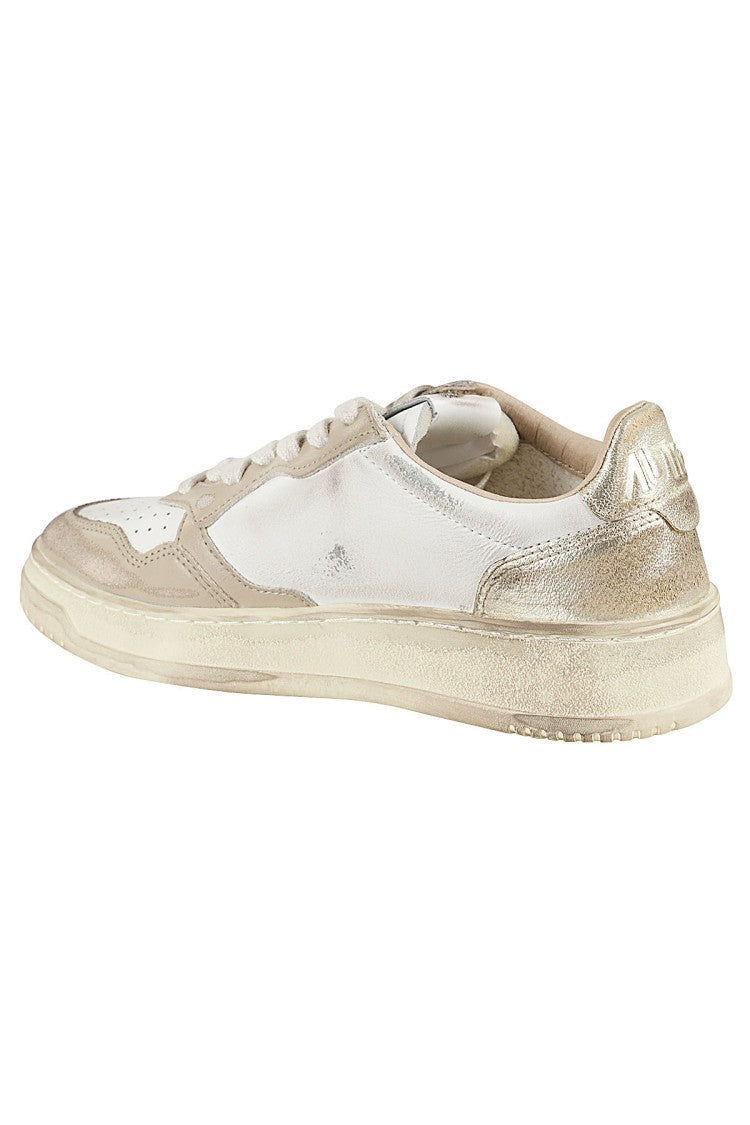 Autry Vintage-Inspired White Sup Vint Leather Sneakers