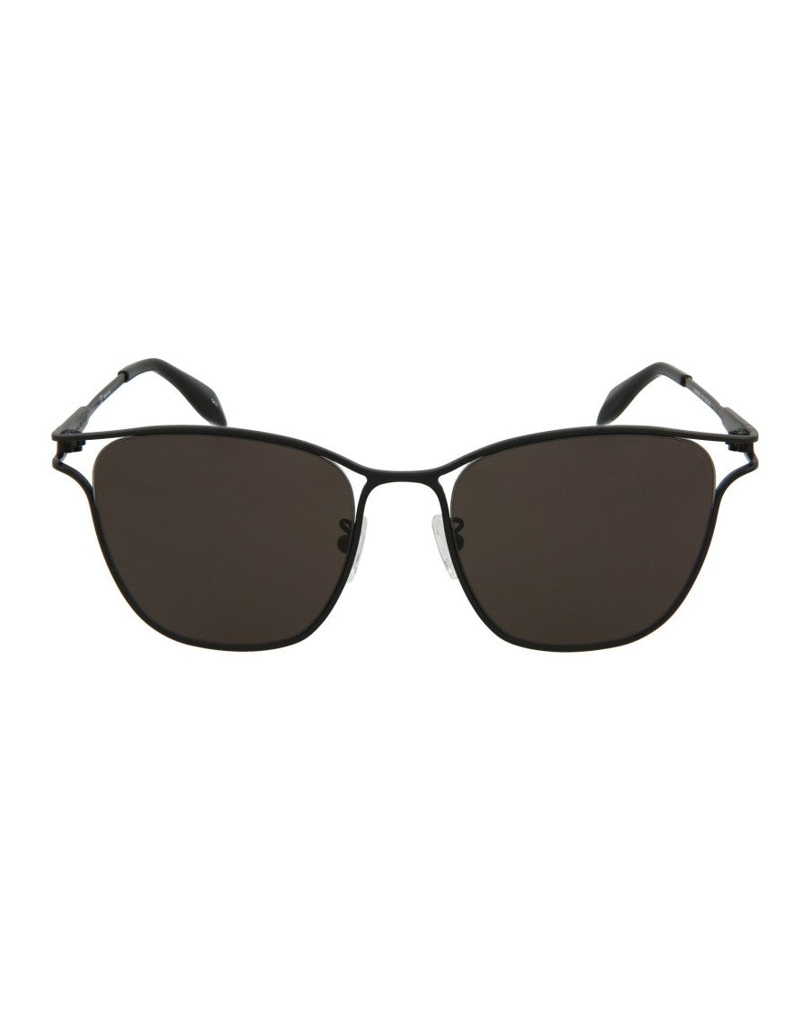 Alexander Mcqueen Square-Frame Metal Sunglasses With Adjustable Nose Pads