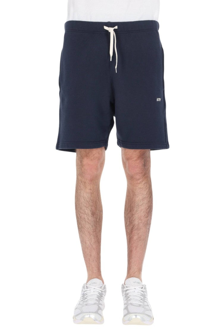 Autry Blue Sweat Cotton Denim Shorts