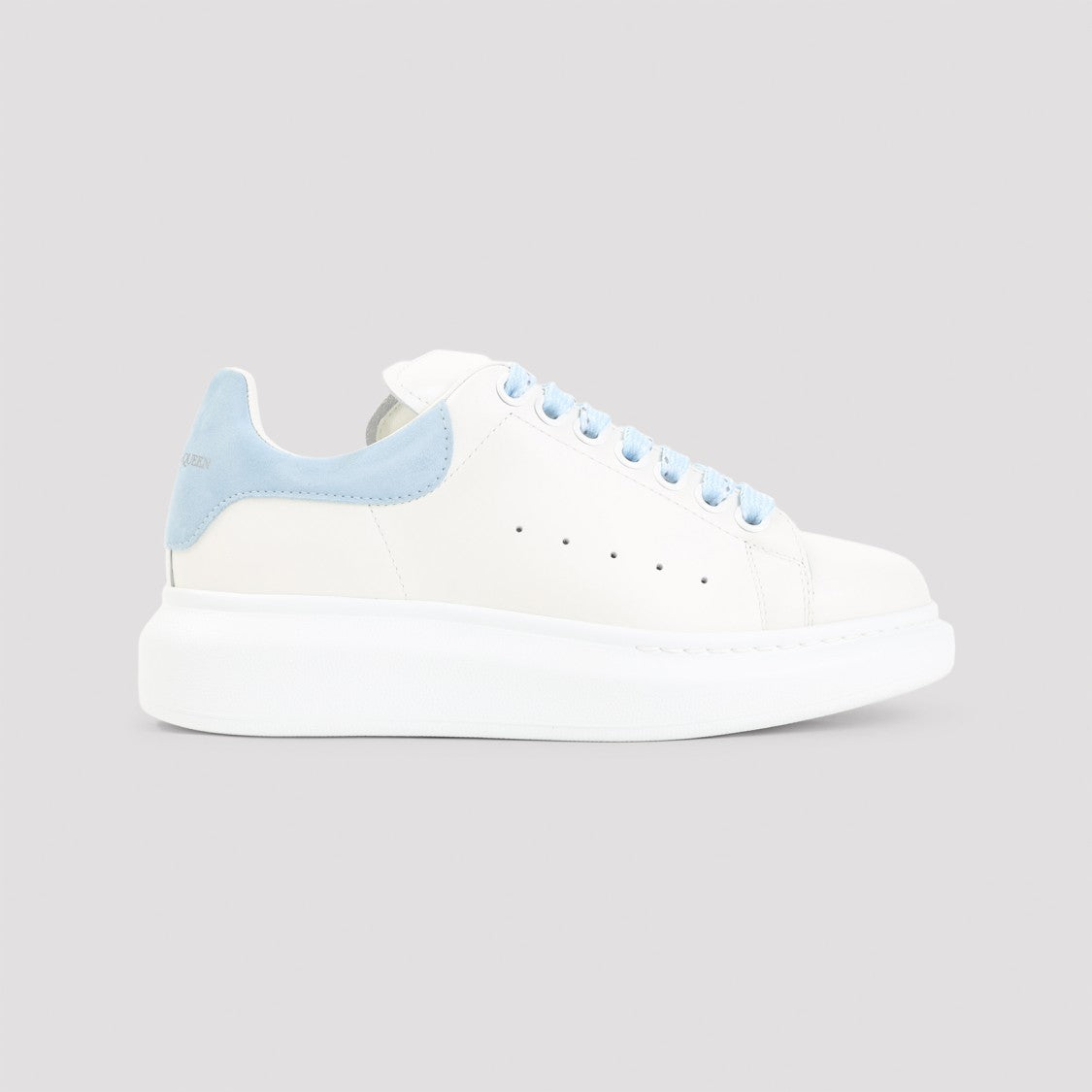 Alexander Mcqueen Calf Leather Sneakers With Elevated Sole
