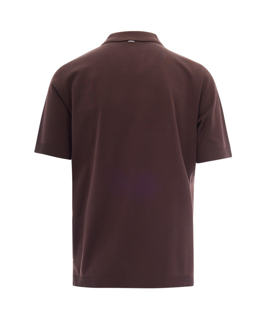 Herno Double-Layered Piquet Cotton Polo Shirt With Ribbed Detailing