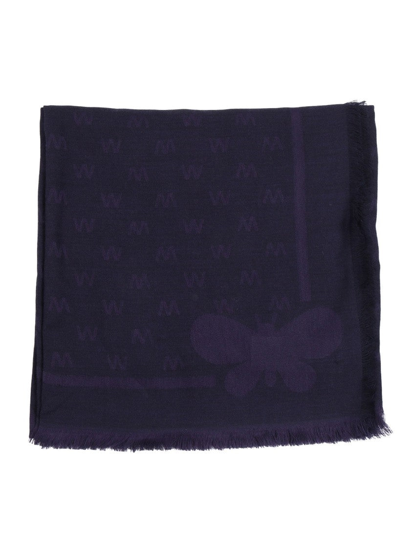Max Mara Large Rectangular Shawl With Fringed Edges