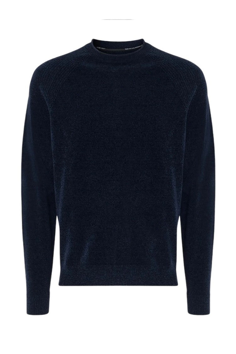 Rrd Classic Blue Knitwear With Tailored Fit And Textured Finish