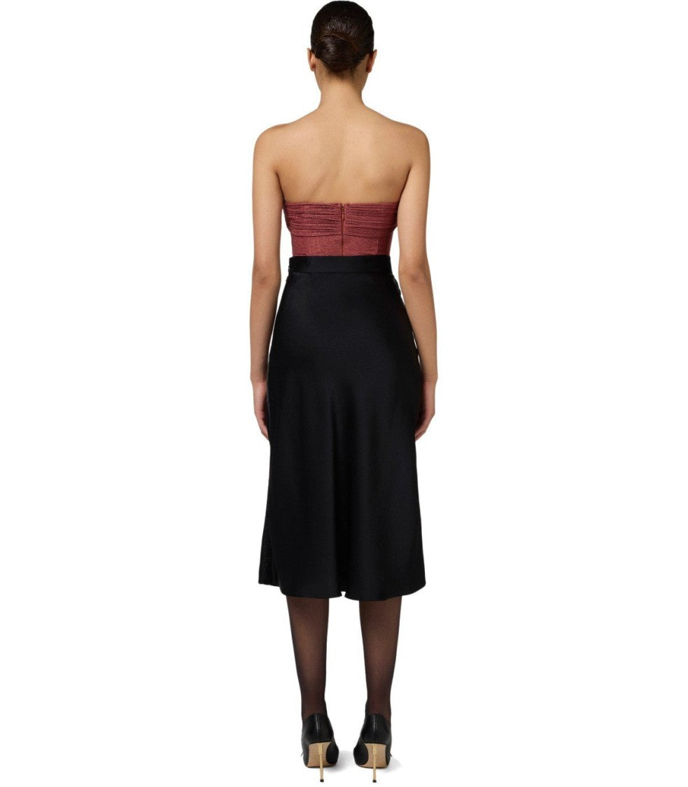 Elisabetta Franchi Black Midi Skirt