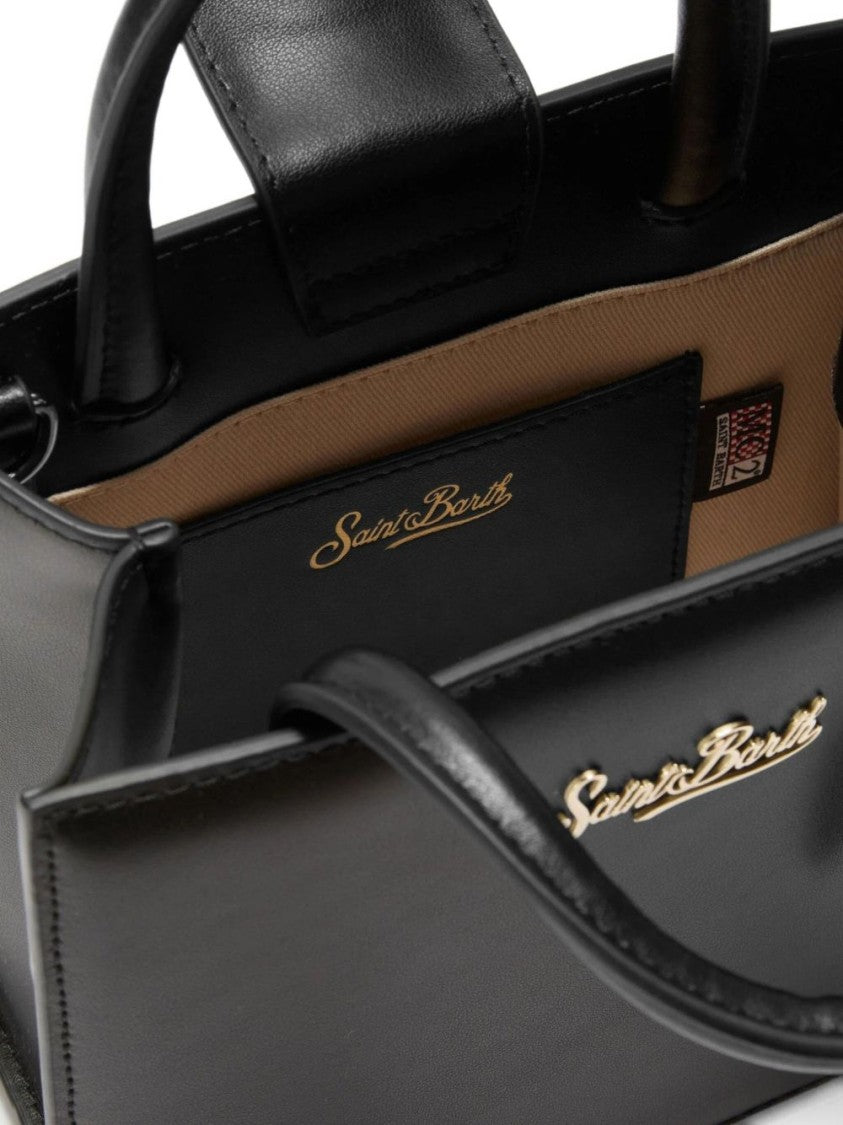 Mc2 Saint Barth Rectangular Top Handle Bag With Detachable Strap And Logo Detail