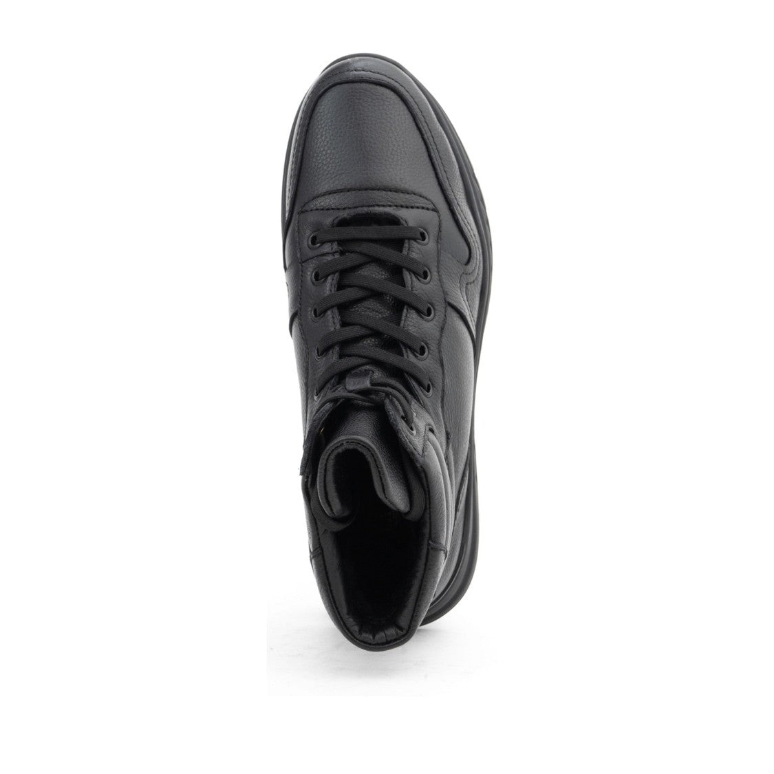 La Conte Paris Black Leather Padded Collar Boots
