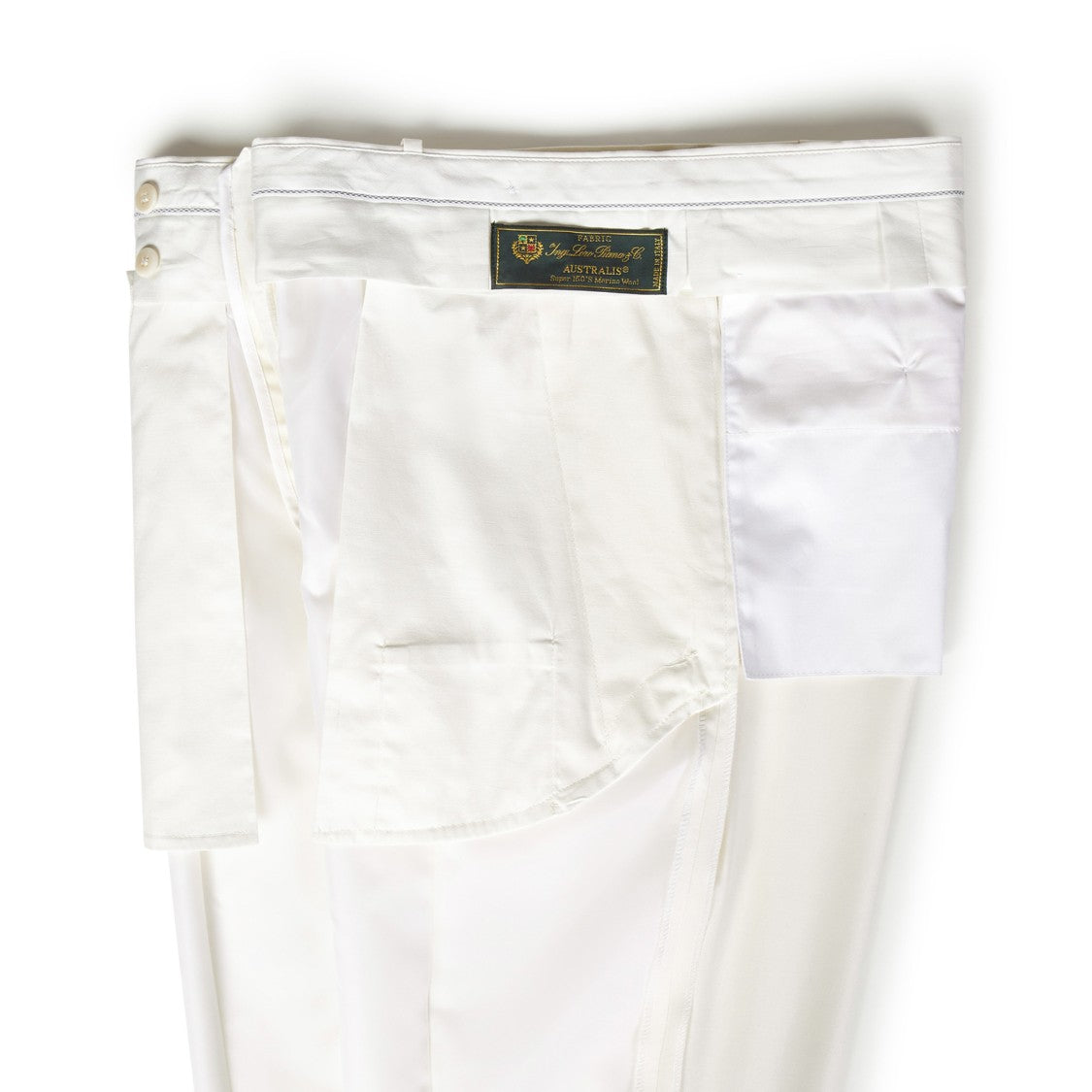 Franzese Collection Tailored White Trousers