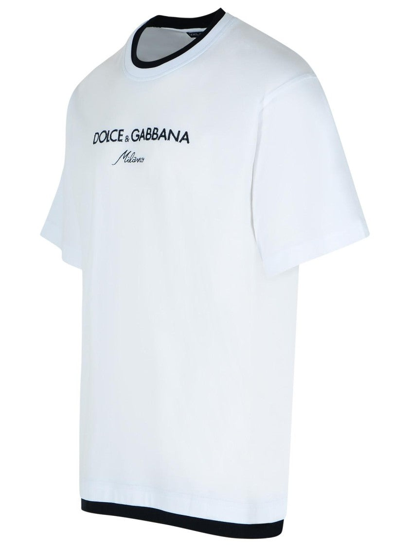 Dolce & Gabbana White Cotton T-Shirt