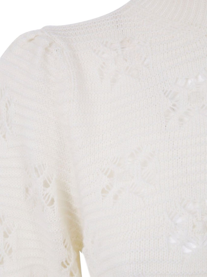 Twin-Set Textured Knit Sweater With Subtle Floral Pattern