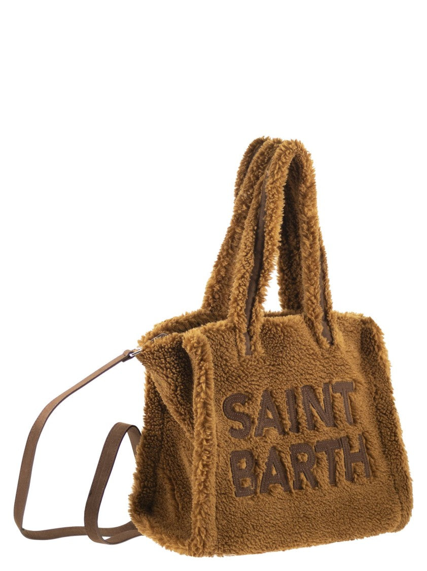 Mc2 Saint Barth Colette Teddy - Sherpa Handbag With Logo