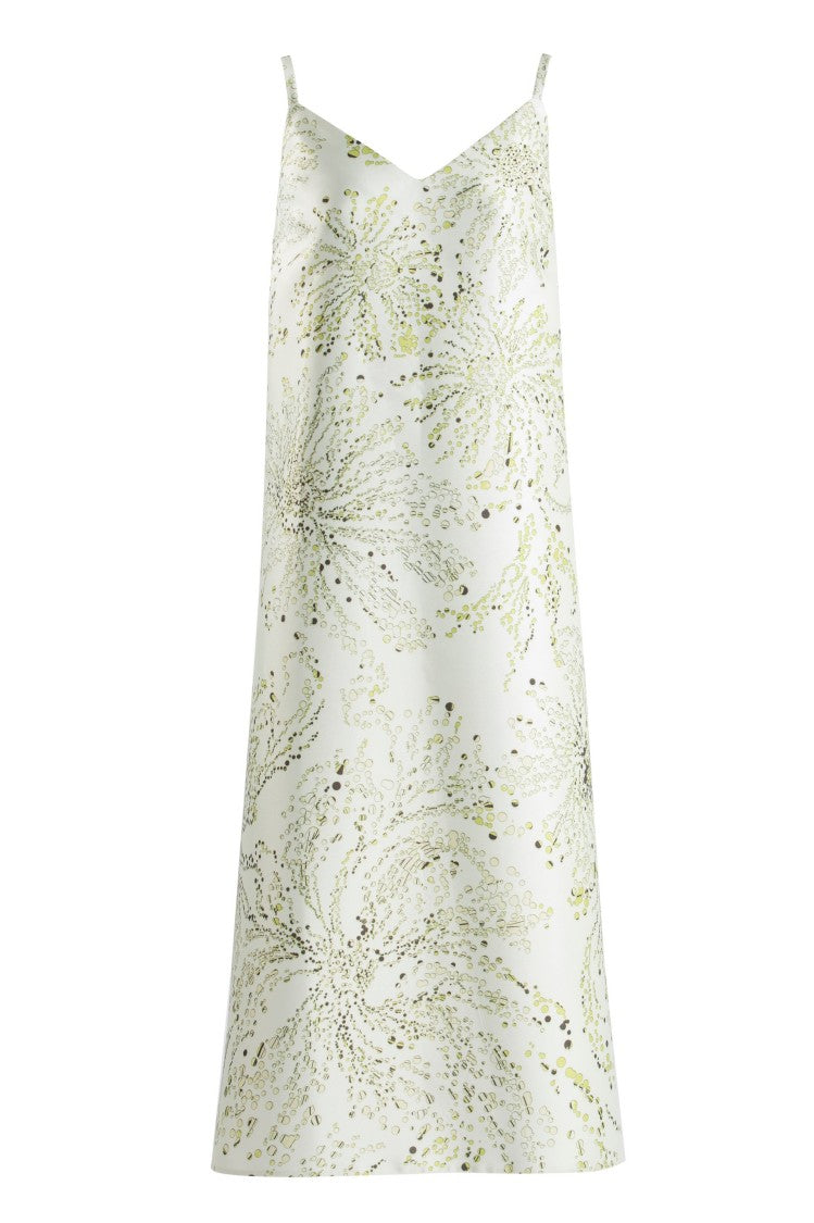 Saiid Kobeisy Mikado A-Line Dress With Dotted Floral Print