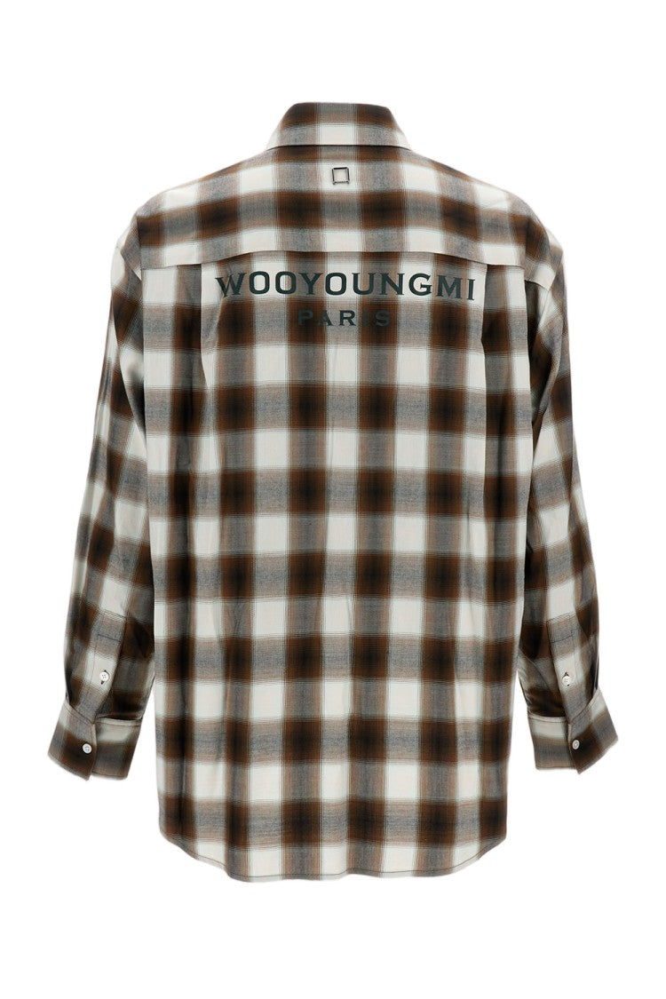 Wooyoungmi Checked Cotton And Cupro Shirt