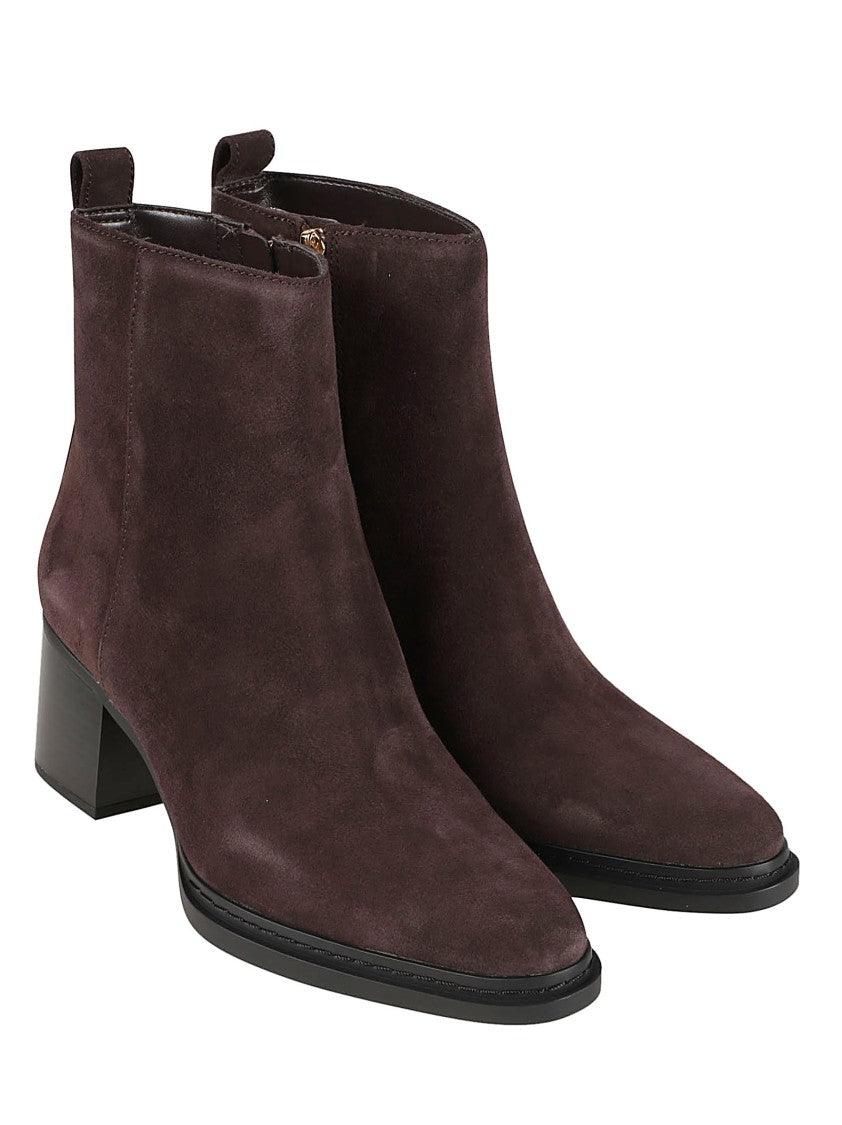 Michael Kors Lex Smooth Cow Leather Pointed-Toe Block-Heel Boots