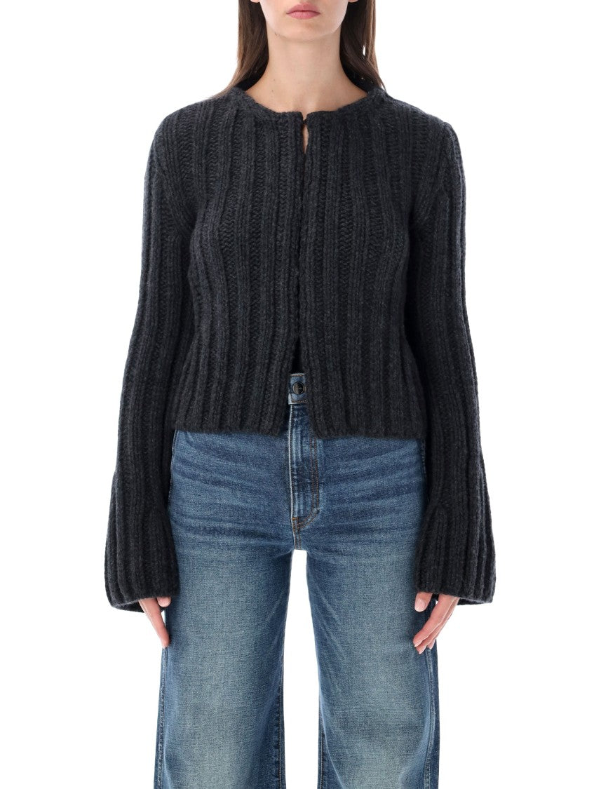 Khaite Janis Chunky Ribbed Knit Cardigan
