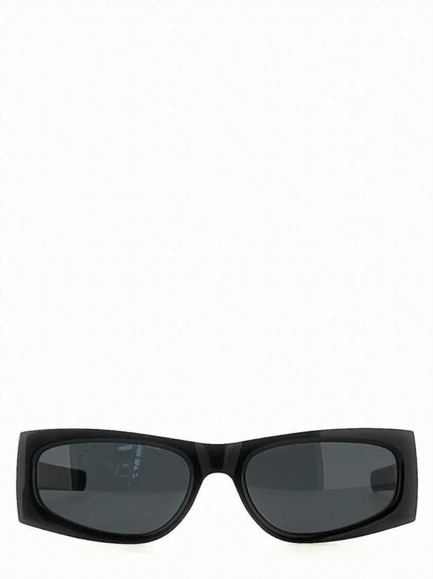 Saint Laurent Rectangular Acetate Sunglasses With Glossy Black Frame