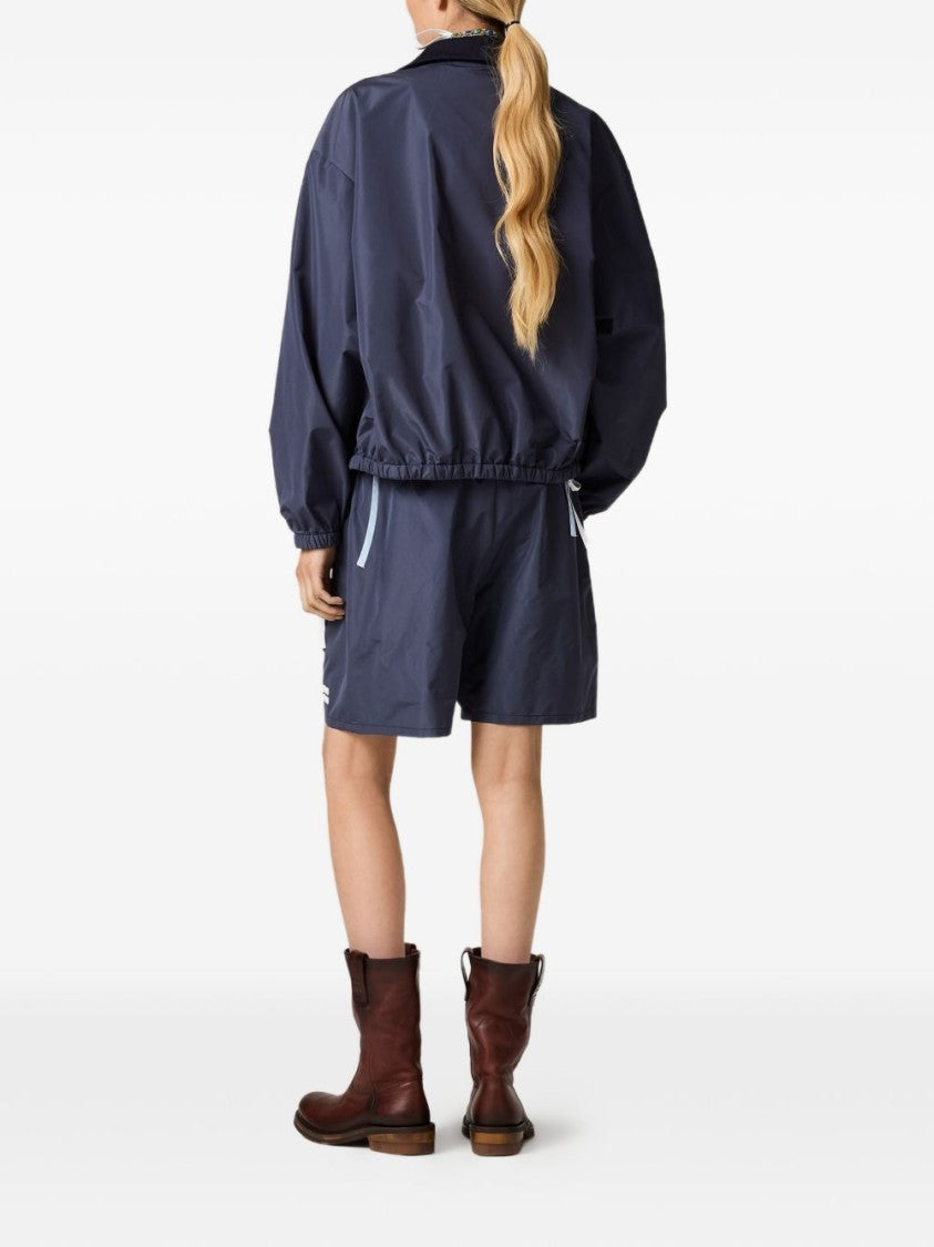 Miu Miu Boxy Cropped Front Zip Jacket
