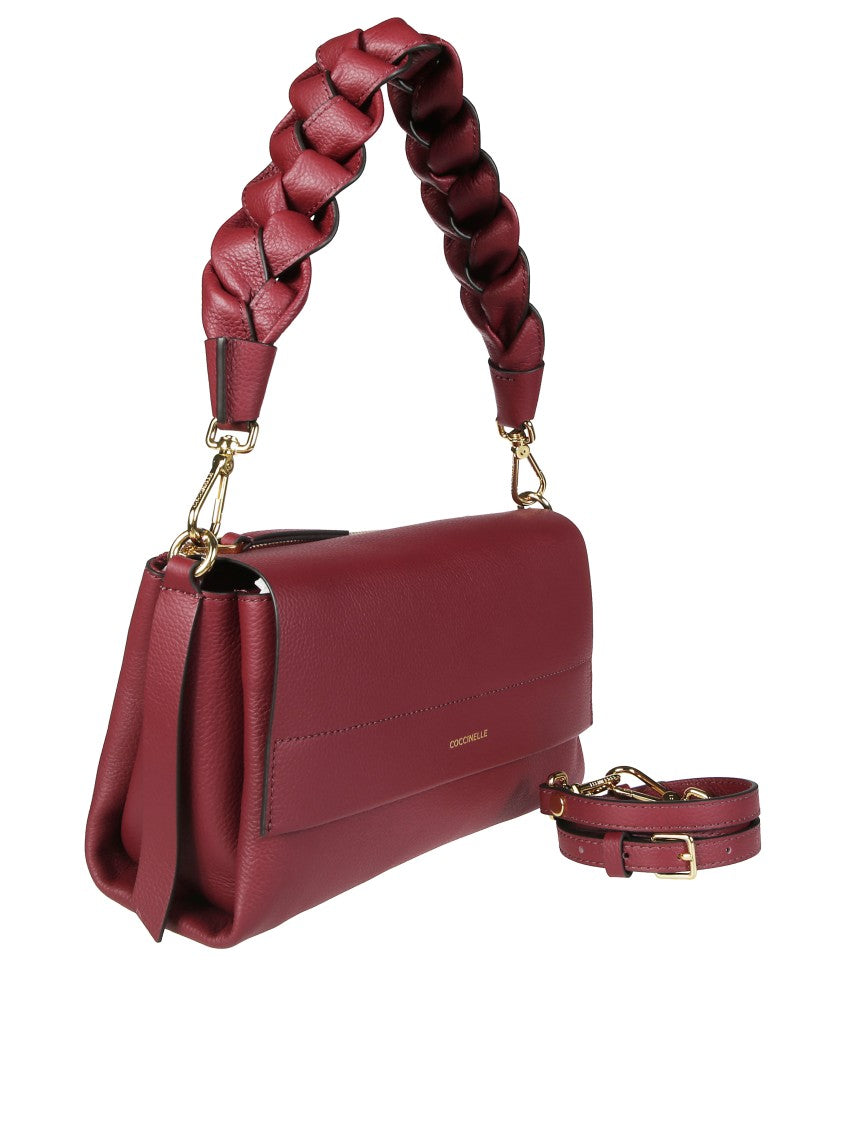 Coccinelle Burgundy Double Leather Handbag