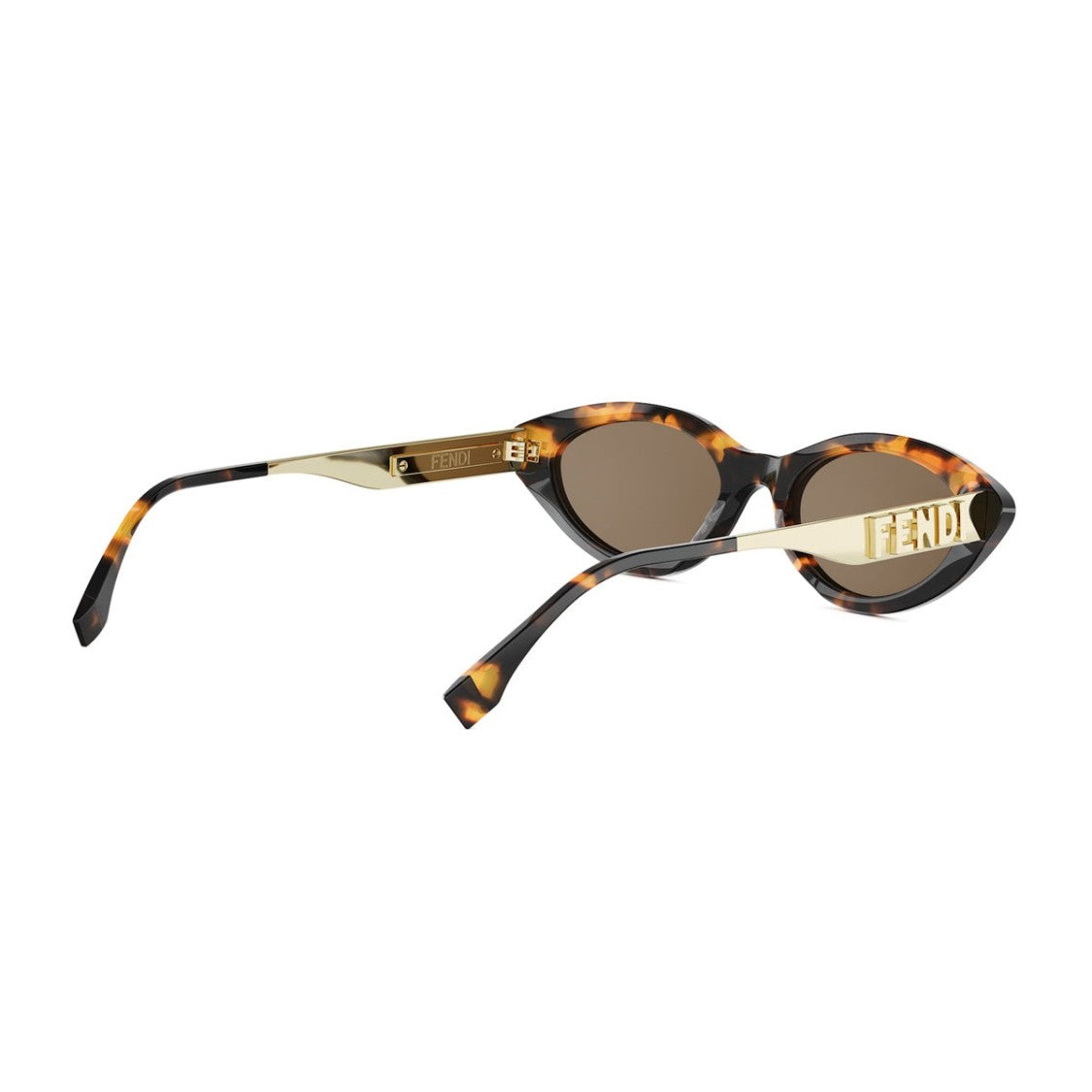 Fendi Havana Fendigraphy Acetate Oval Sunglasses