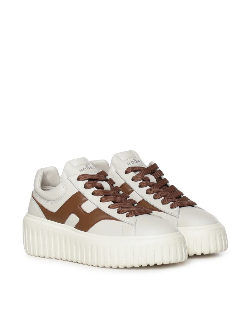 Hogan Off-White Leather Chunky-Sole Sneakers