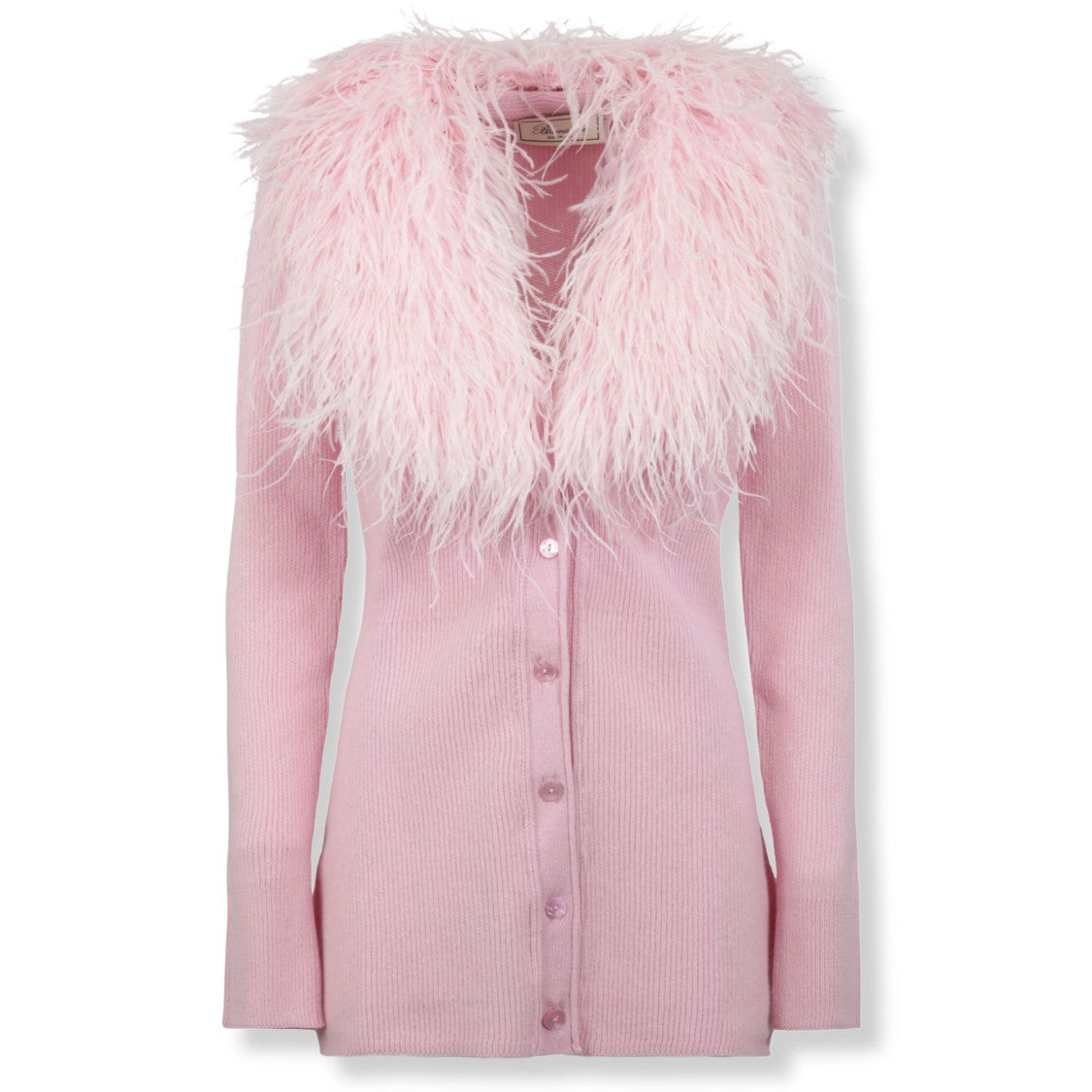 Blumarine Cardigan With Vertical Ribbed Knit