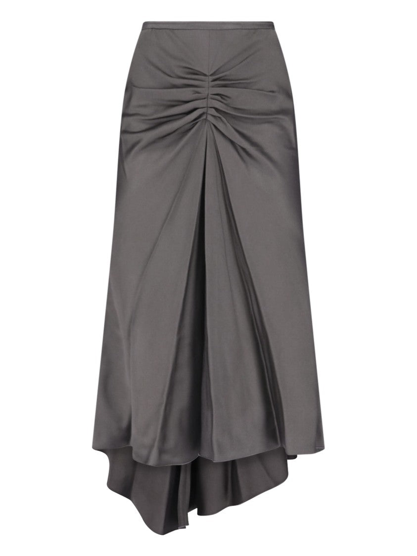 Victoria Beckham Asymmetrical Skirt With Gathered Details