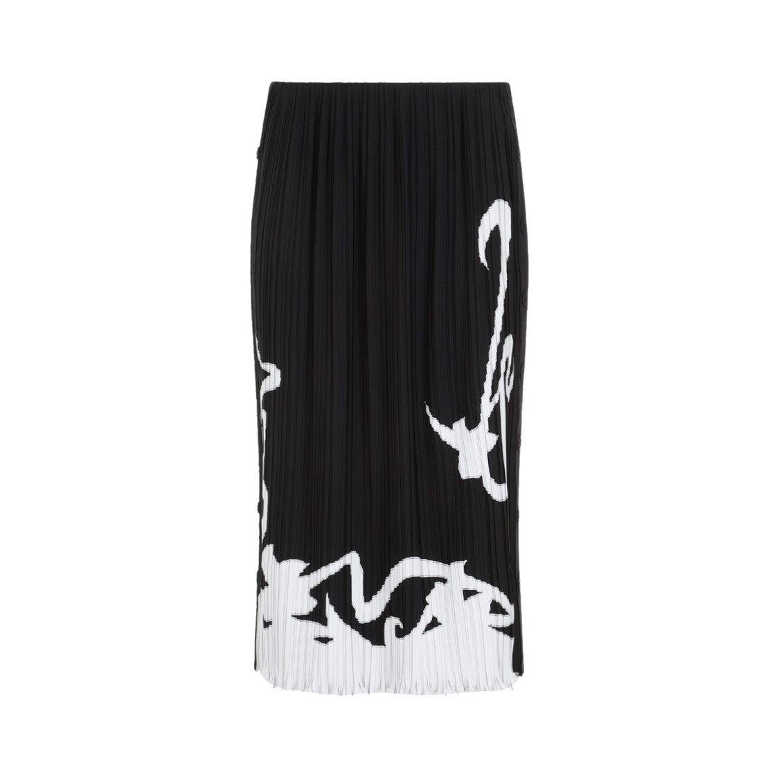 Lanvin Black Pleated Long Skirt