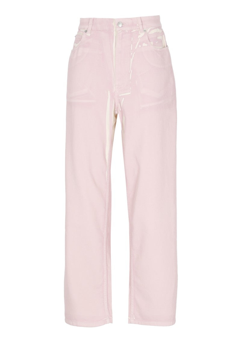 Marni Pink All-Over Detail Cotton Jeans